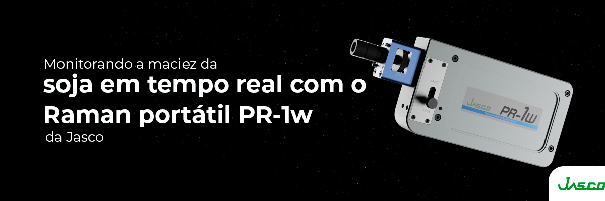 Monitorando a maciez da soja em tempo real com o Raman portátil PR-1w da Jasco