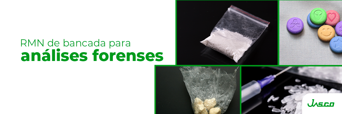 RMN de bancada para análises forenses